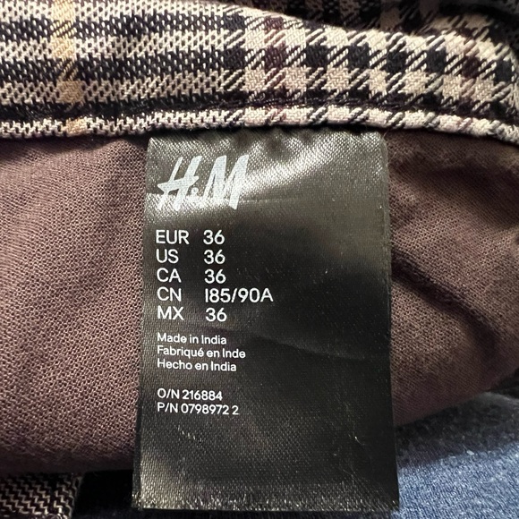 Skinny Fit Twill Pants - Dark gray/plaid - Men - Picture 4 of 5